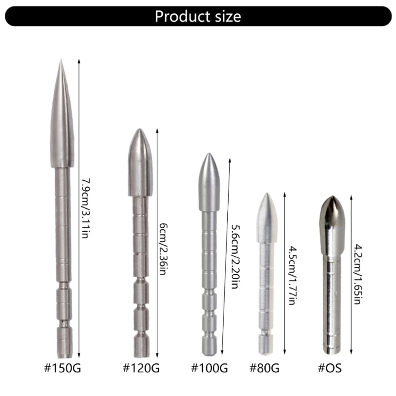 10Pieces Stainless Steel Insert Arrows Tip Archery Sports Hunting Activity