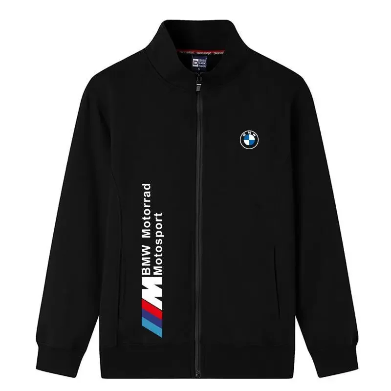 BMWS 맨투맨 재킷, 순면 가디건, 스탠드 칼라, 캐쥬얼 스포츠, 다용도 트렌디 상의, 작업복, 가을 및 겨울 신상