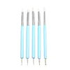 5pcs/set Double-ended Dotting Tools Set Nail Art Embossing Tools Pottery Craft Art Silicone Brushes Pottery Clay Tool 3