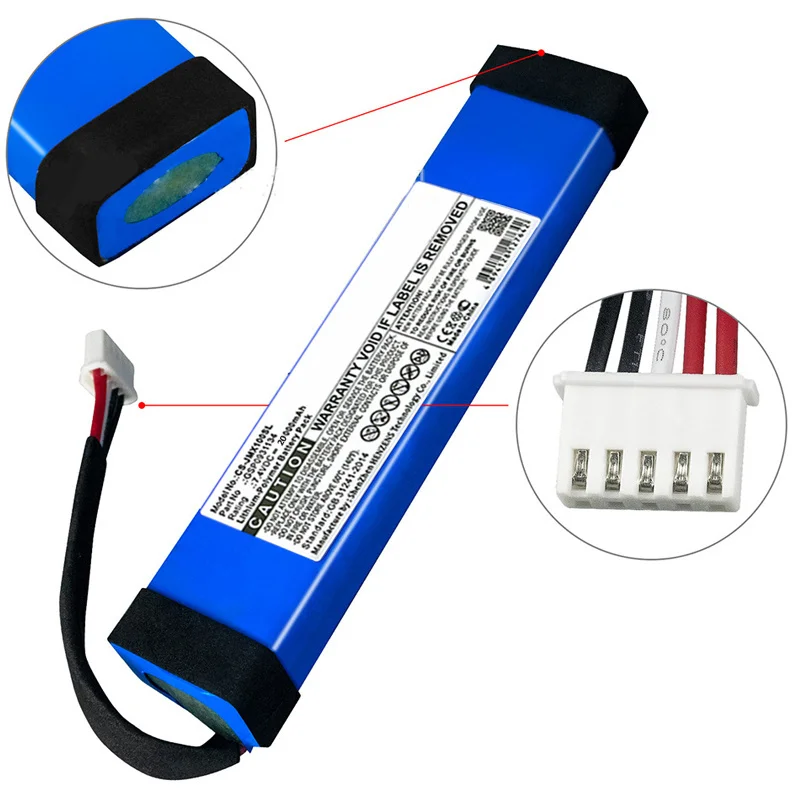 7.4V 5000/20000mAh Battery GSP0931134 Speaker Battery for JBL XTREME / Xtreme 1 / Xtreme1 wireless bluetooth Batteries