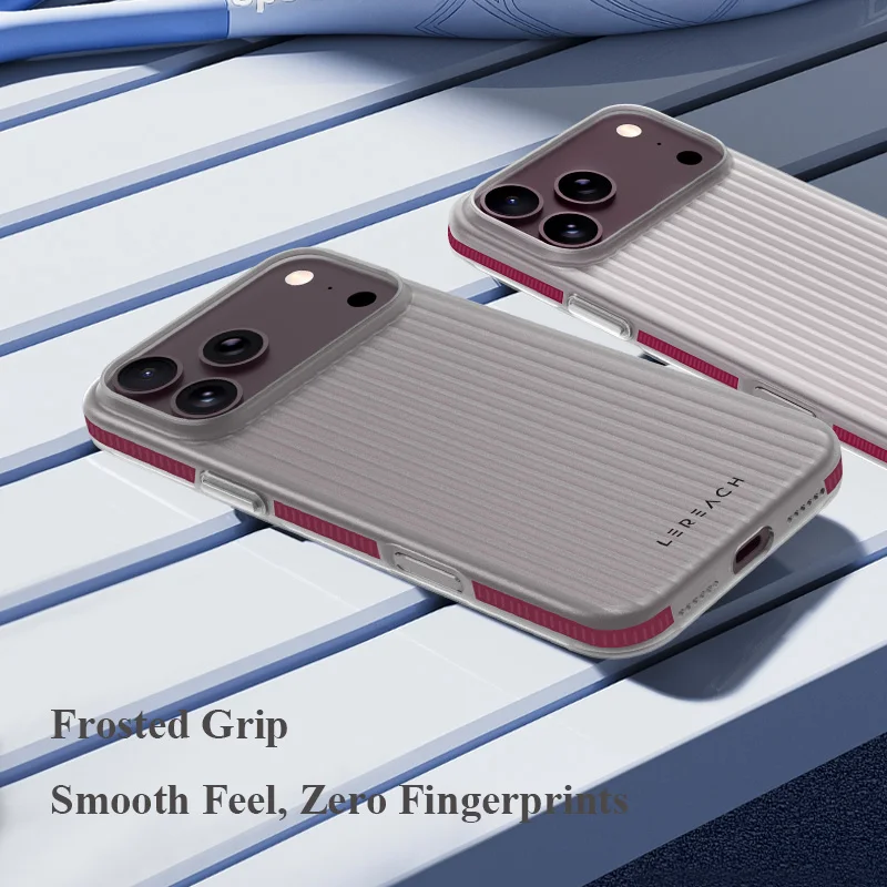 Lereach Corrugated Frosted Phone Case with Double-Side Anti-Slip Strips