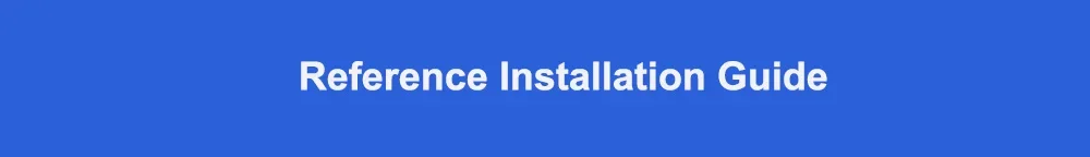 Reference Installation Guide 标题