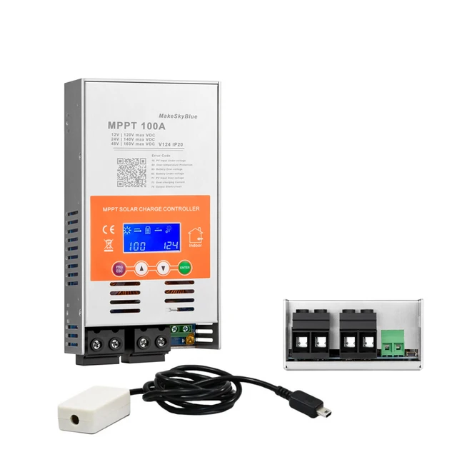 100A avec WiFi 12V 24V 48V MPPT contrôleur de Charge solaire V124 pour batterie au plomb ou batterie au Lithium 1