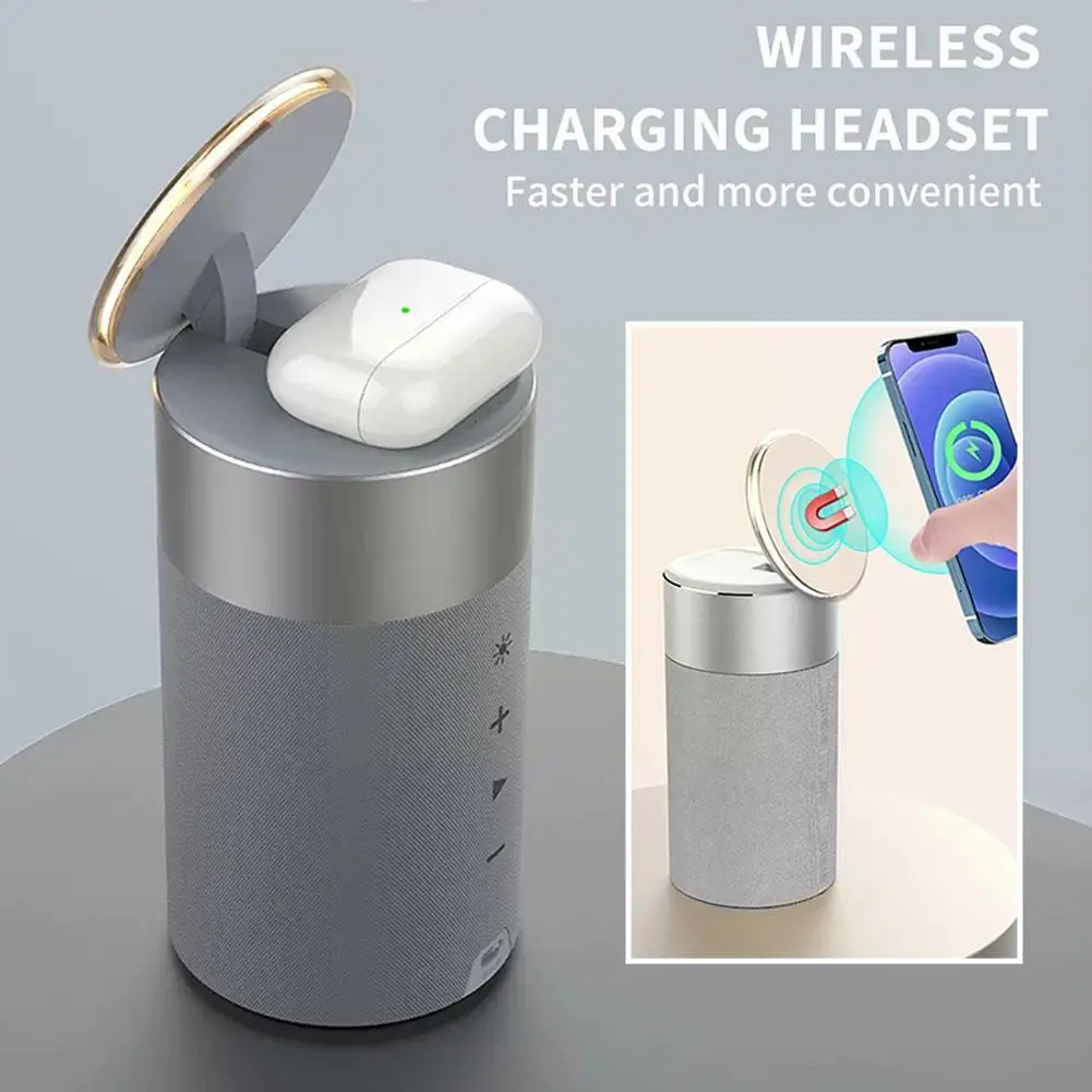 

4-in-1 Magnetic Wireless Charging For iphone Earphone Fast Wireless Charger Mini Speaker Bluetooth Wireless Charger Phone Holder
