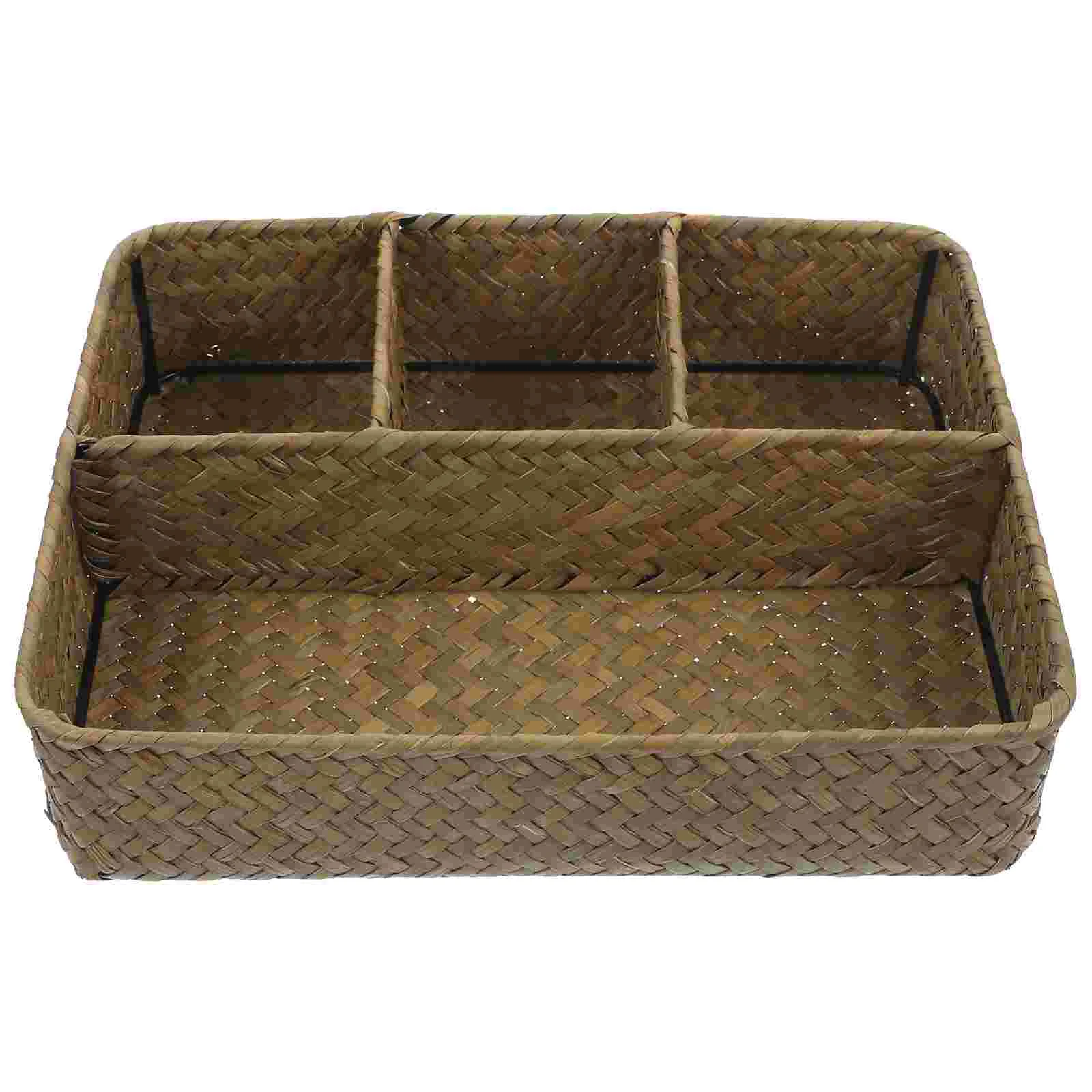 

Shelf Basket Storage Sugar Packets Sugar Packets Station Organizer Cattail Grass Condiment Holder