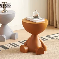 Cream Coffee Table Sofa Bed Side Table Plastic Creative Flat Head Coffee Table for Living Room Household Accessories Home Decor 4