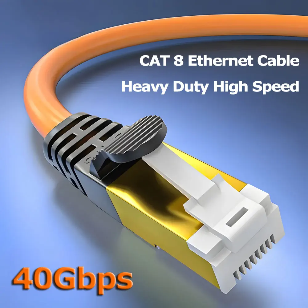 Cavo Ethernet Cat 8 ad alta flessione cavo di rete Internet ad alta velocità per impieghi gravosi cavo di rete 26AWG, cavo Patch SFTP 40Gbps 2000Mhz - Image 2