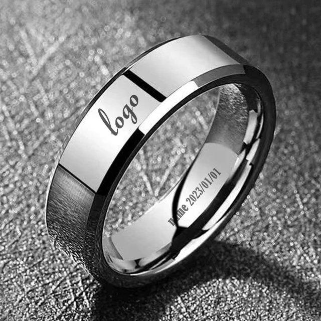 Buy Laser Engraved Signet Ring Silver With Initial or Custom Logo Online in  India - Etsy