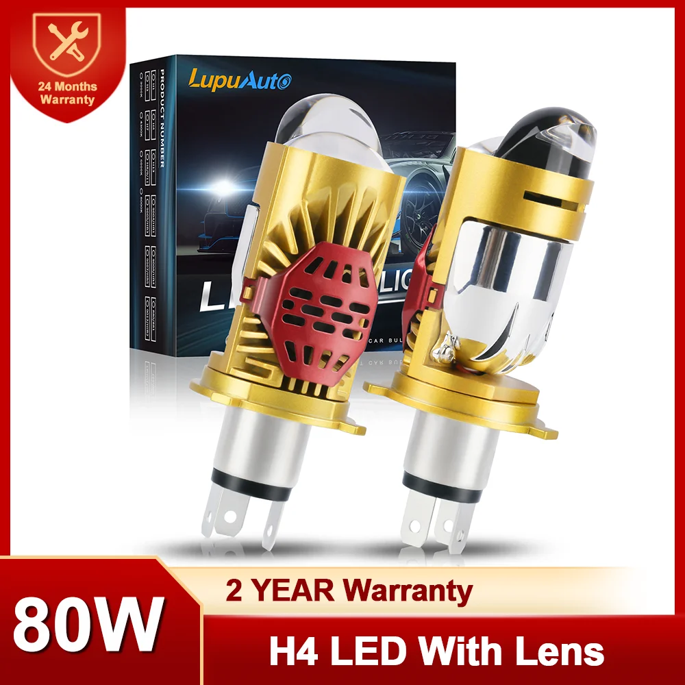 H4 Led With Lens Mini H4 Lenses Projector Hi Lo Beam Bulb Headlight