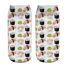 

Women's socks kawaii Funny Sushi maki Cartoon Printed Socks Woman harajuku Happy Funny Novelty cute girl gift Socks for women