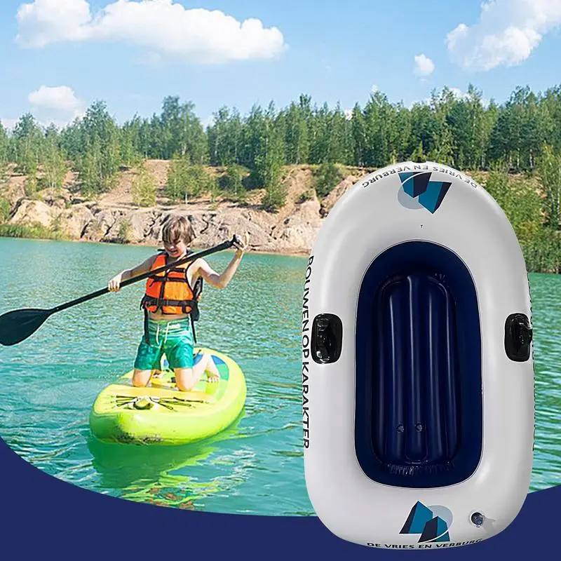 4 Person Inflatable Kayak 9FT 4 Person Inflatable Boat Canoe - Portable Fishing Raft With Air Pump & Aluminum Oars Portable Camouflage Boat