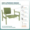 Resin Patio Furniture Set,No Rust Modular Outdoor Sectional Sofa Set, All Weather Patio Conversation Set, for Backyard 5
