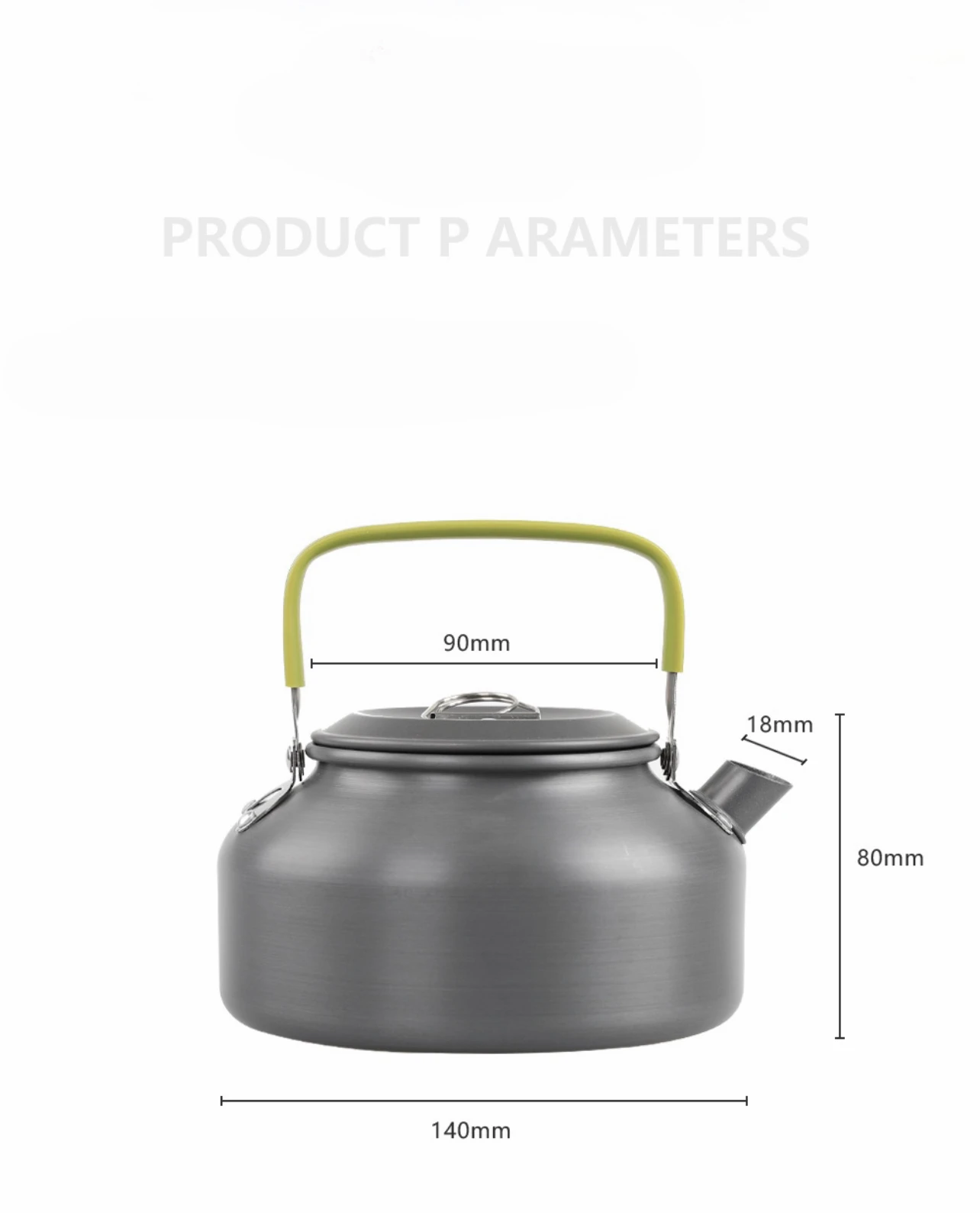 Portable Water Kettle Ultralight Aluminum Camping Water Kettle Outdoor Coffee Pot Teapot Home Tourism Hiking and Picnic