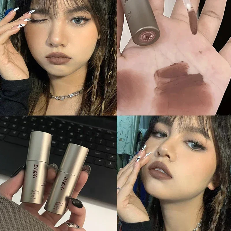 Velvet Matte Nude Brown Liquid Lipstick Waterproof Long Lasting Antiaderente Cup Sexy Red Lip Tint Lip Gloss Lips Makeup Cosmetics