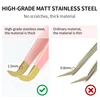 Sakurahana High Precision Steel Pink Eyelash Tweezers Stainless Steel Superhard Anti-Static Tweezers Makeup Tools 3