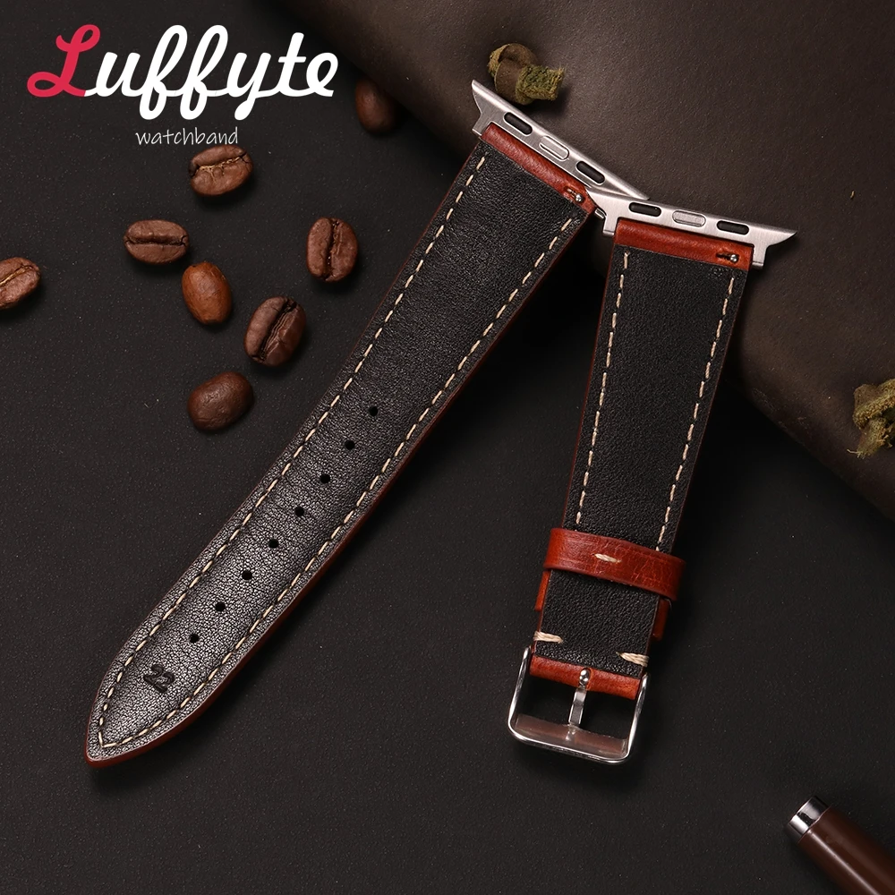 Classic Oil Wax Leather Watch Strap - Premium Vintage Design