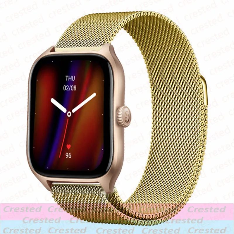 Sleek Milanese Metal Band, 20mm/22mm Adjustable Bracelet Strap