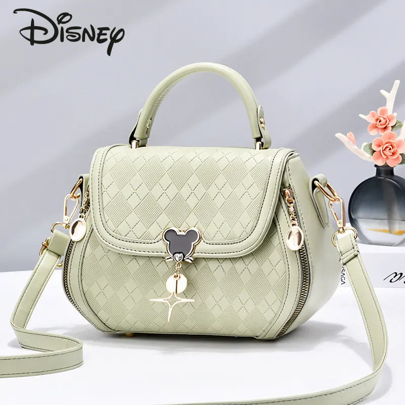 Disney Mickey New Women's Bag Solid Color Fashion Large Capacity Women's Crossbody Bag Casual Versatile Shopping Shoulder Bag