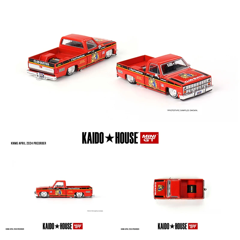 MINIGT KHMG130 In Stock 1:64 Silverado Clod Buster Openable