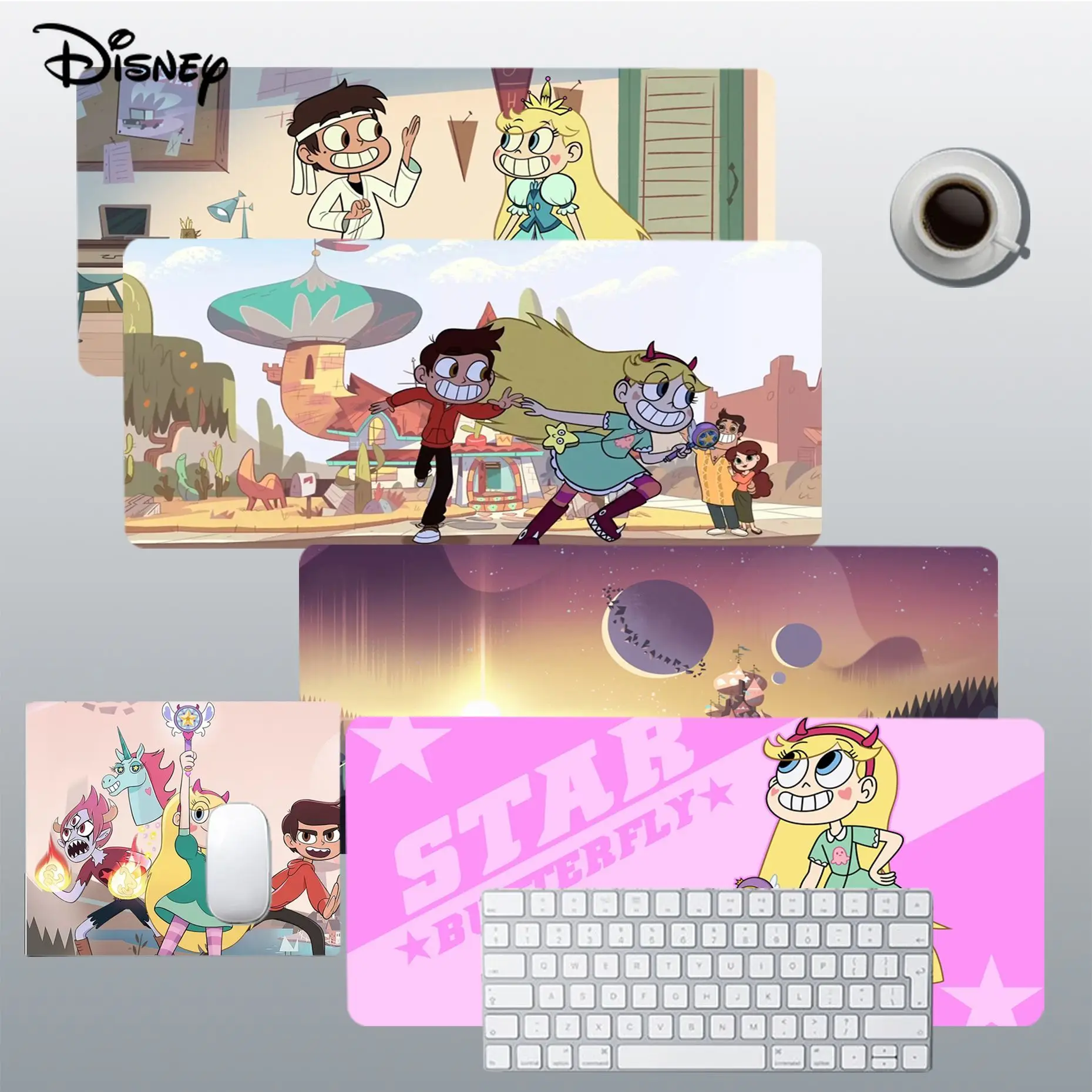 

Disney Star vs. the Forces of Evil Mousepad Funny Beautiful Anime Mouse pad Mat Size for Kawaii Desk Teen Girls for Bedroom