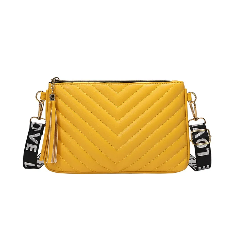 

Wave Pattern Embroidery Bag 2023 Foreign Female Ladies Handbag Fresh and Sweet Messenger Personality Shoulder Crossbody Bag
