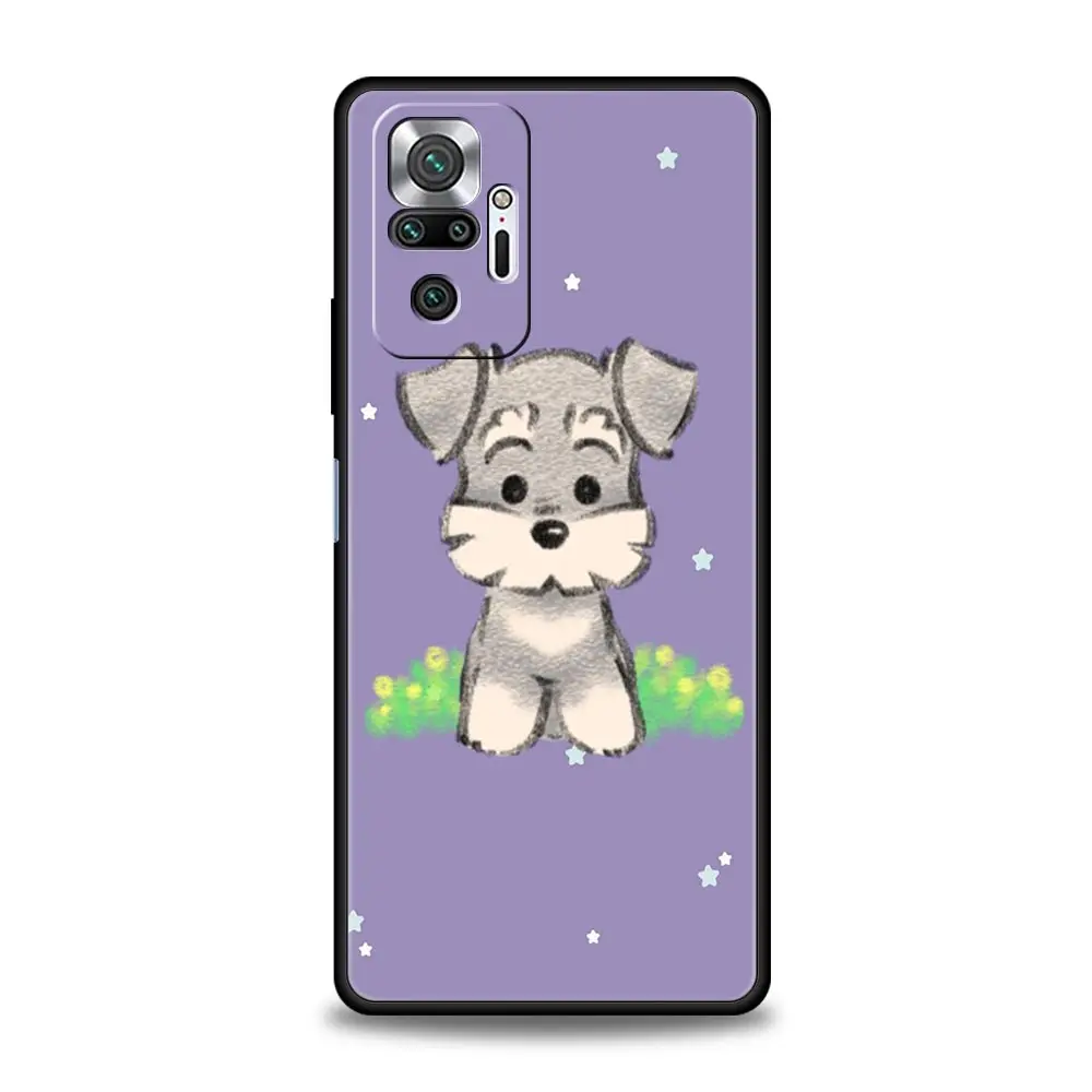 Cartoon Schnauzer Dog Soft TPU Phone Case