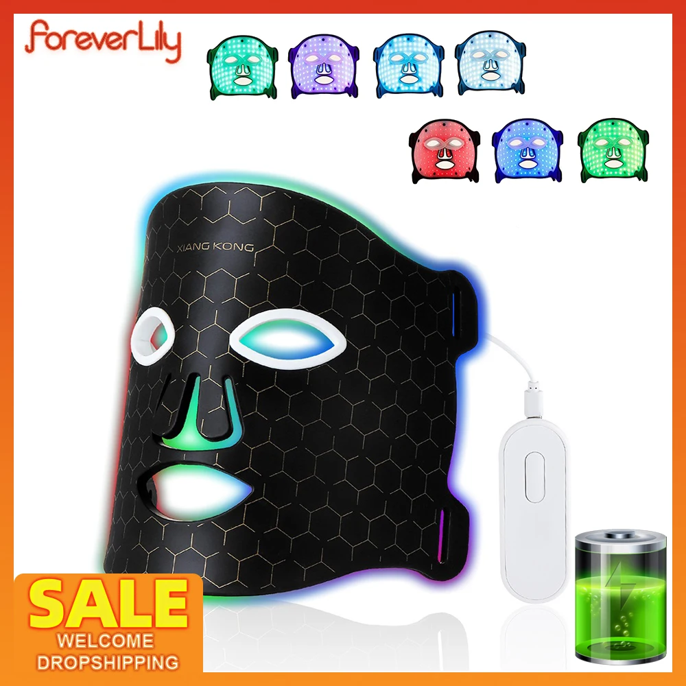 Face Led Light Therapy Mask Silicone 110 Led Fototerapia Maschera Di Bellezza Ringiovanimento Della Pelle Anti-Invecchiamento Idratante Collagene Boos