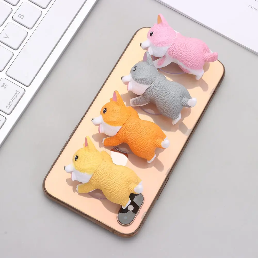 iphone holder for car Cute Dog Desktop Stand Phone Holder Accessories For Mobile Phones PVC Smart Phone Bracket For iPhone Samsung Huawei Xiaomi mobile holder for hand