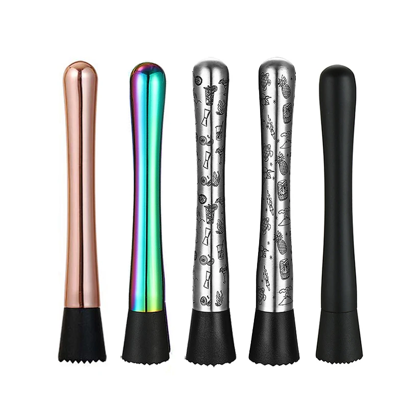 Stainless Steel Cocktail Muddler and Mixing Spoon Home Bar Tool Set - Create Delicious Mojitos and Other Fruit Based Drinks