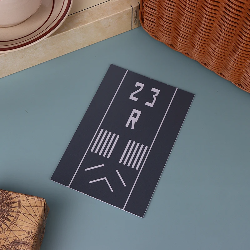 DIY Mini Simulation Passenger Aircraft Model Runway Platform Civil Flight Takeoff And Landing Background Sand Table Toy 15x10cm