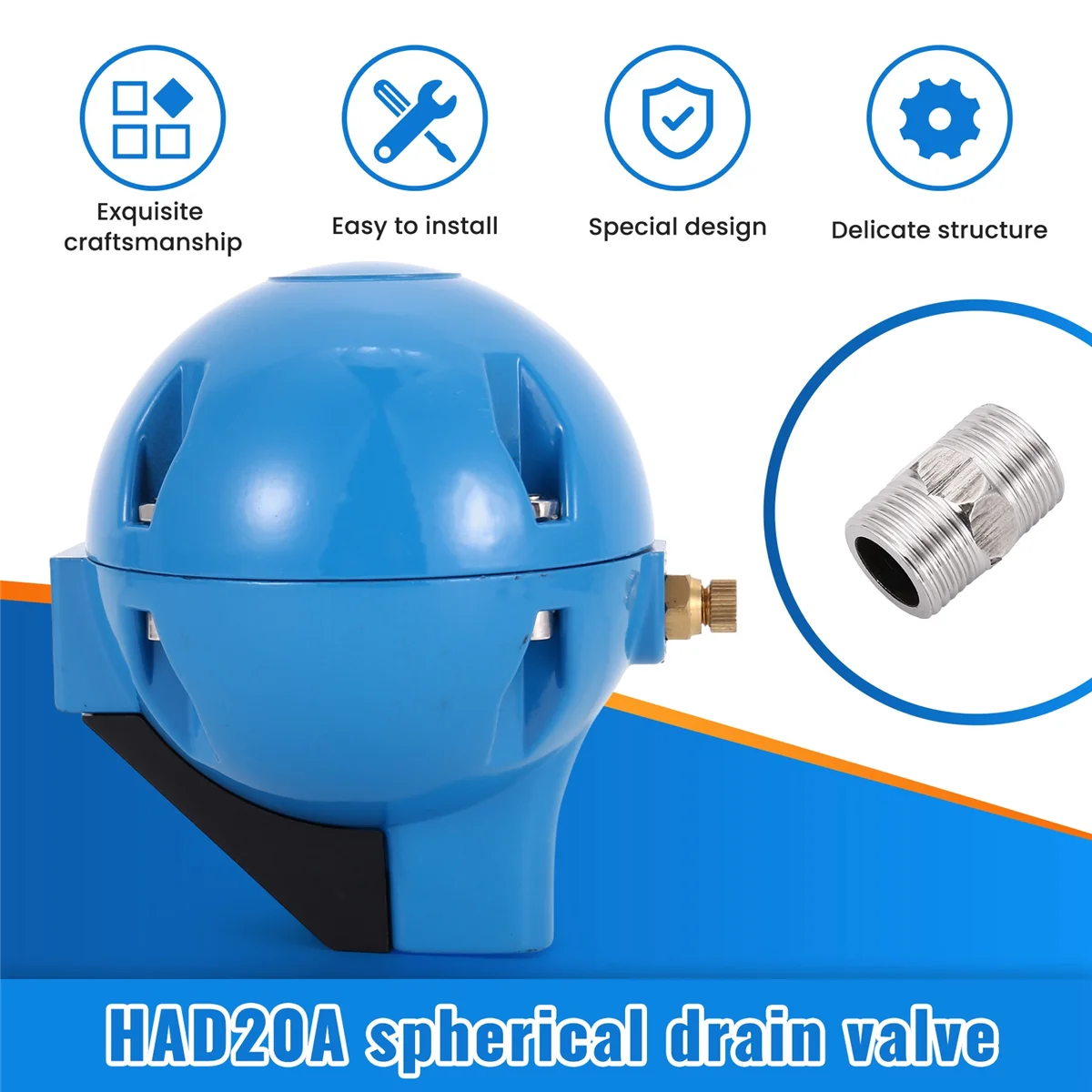 ABZV-Had20B Spherical Drain Valve Automatic Drain Filter Air Compressor Automatic Valve