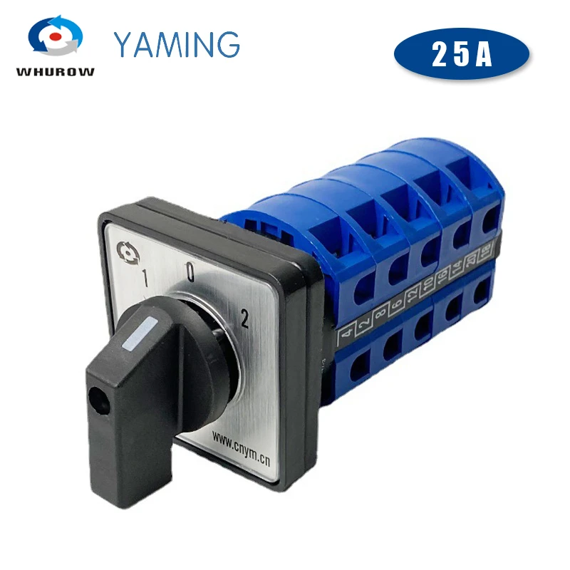 giratorio de leva de 3 posiciones, 5 polos, 25A, 690V, Motor Control de contacto LW26 25/5|Conmutadores| - AliExpress