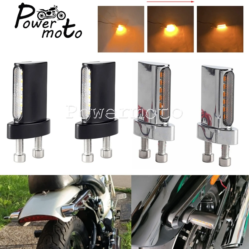 

Для Harley Sportster Softail Классический мотоциклетный задний 6 светодиодов указатель поворота Задний указатель поворота фонарь Янтарный указатель поворота