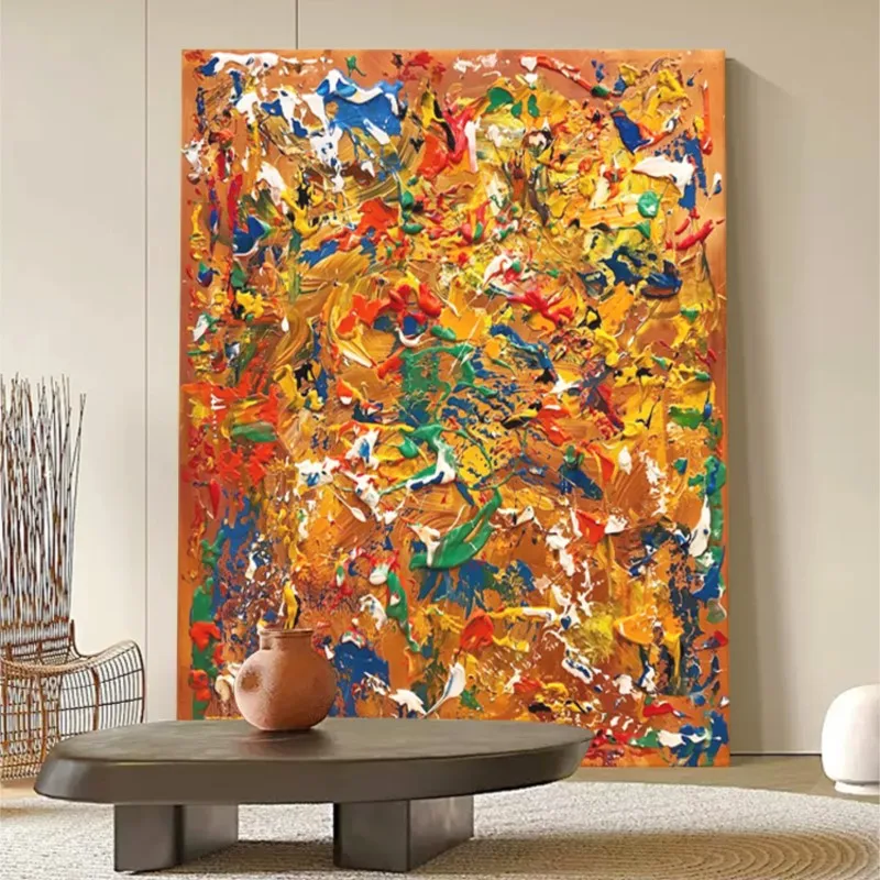 

Handmade Painting Abstract Color Entrance Modern Minimalist Living Room Background Wall Large Hanging