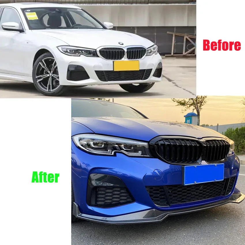 BMW 3 SERIES G20 G21 M PERFORMANCE FRONT Bumper LIP SPOILER SPLITTER G – Lux London UK