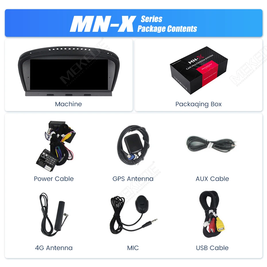 MEKEDE Radio Multimedia para Auto con Pantalla Inteligente de 8.8 Pulgadas, Android 15, 8 Núcleos, 4+64GB, Carplay Inalámbrico para BMW Serie 5 E60 E61 E63 E64, Serie 3 E90 E91 E92 E93, Android Auto Inalámbrico BT, DSP, 4G LTE, WIFI, Reproductor Multimedia para Auto con SWC, Idrive, Mapas de la UE, Pantalla de Navegación GPS, Sistemas Inteligentes. 8