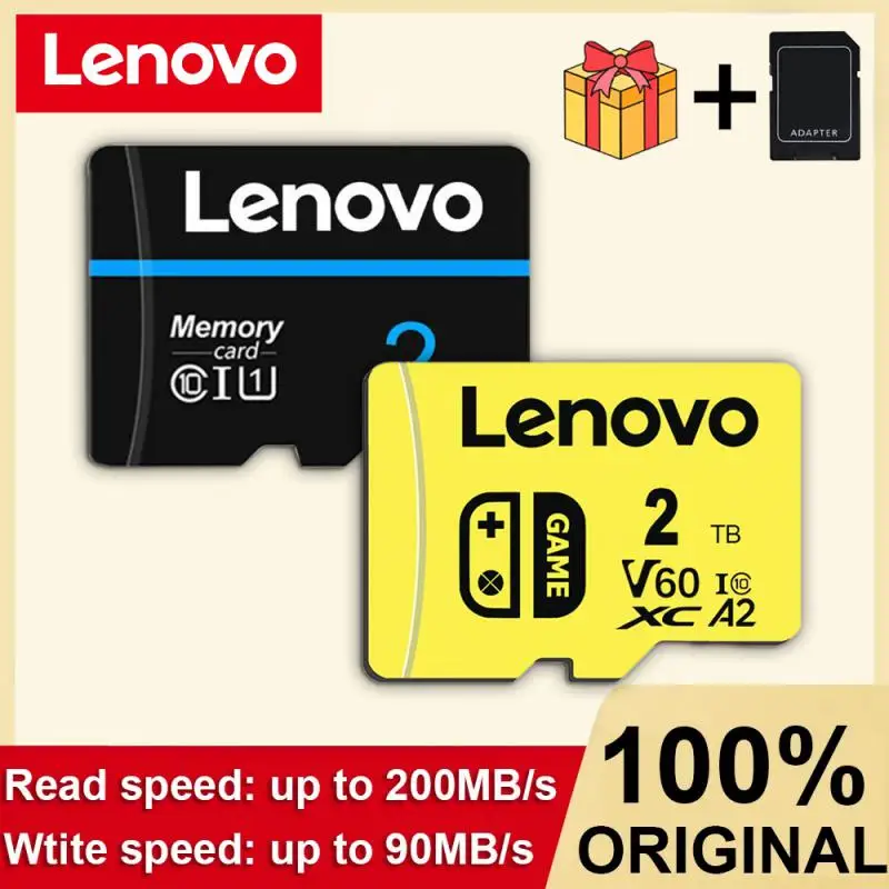Scheda Di Memoria Flash Lenovo 128Gb Class10 Ad Alta Velocità 16Gb Micro Tf/Sd Card Ssd A2 Sd Memory Card 2Tb Fotocamera/Tablet/Dash Cam/Ps4