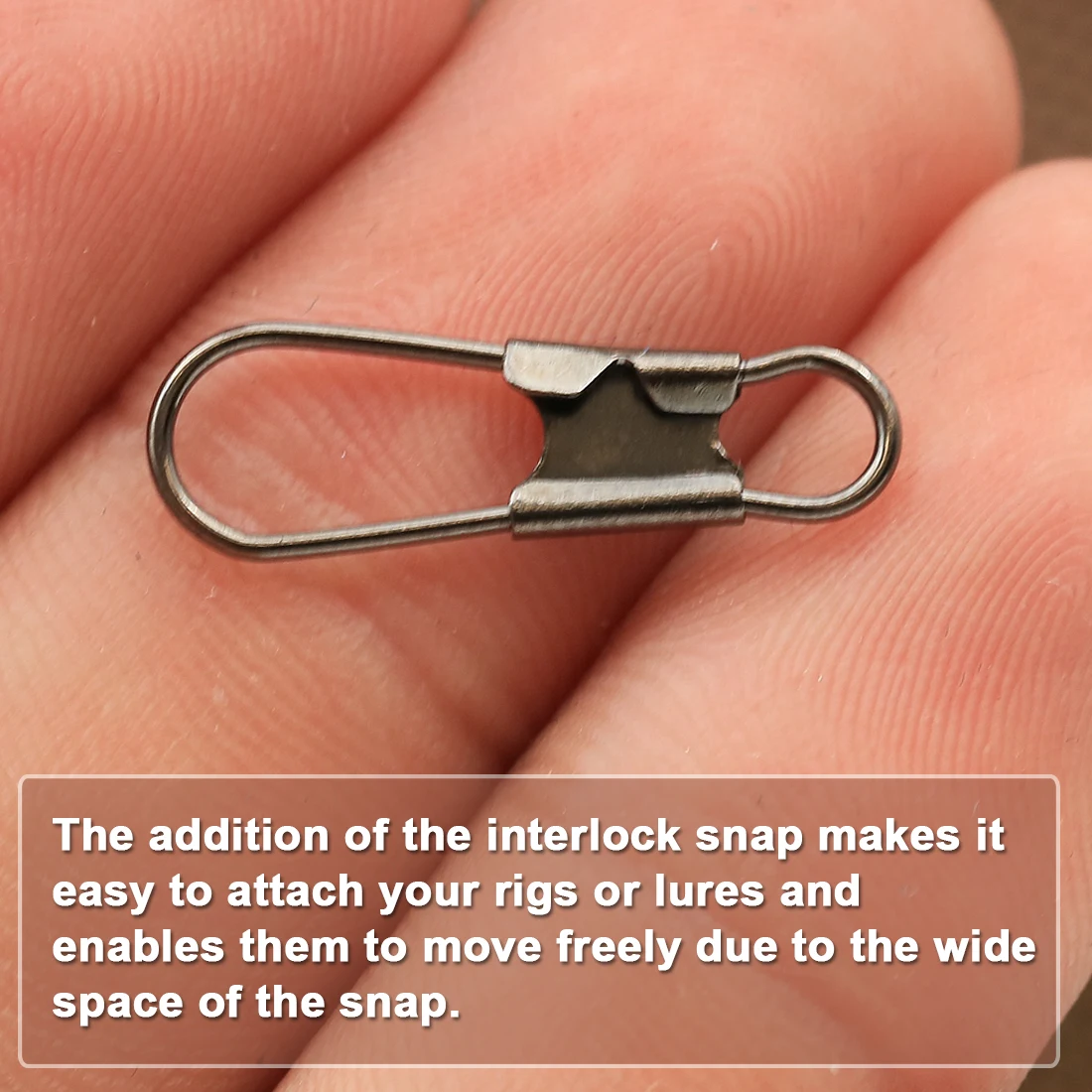 FishTrip Interlock Fishing Snap Clip 50-100pcs Quick Change Stainless Steel Fishing Lure Connector Terminal Tackle