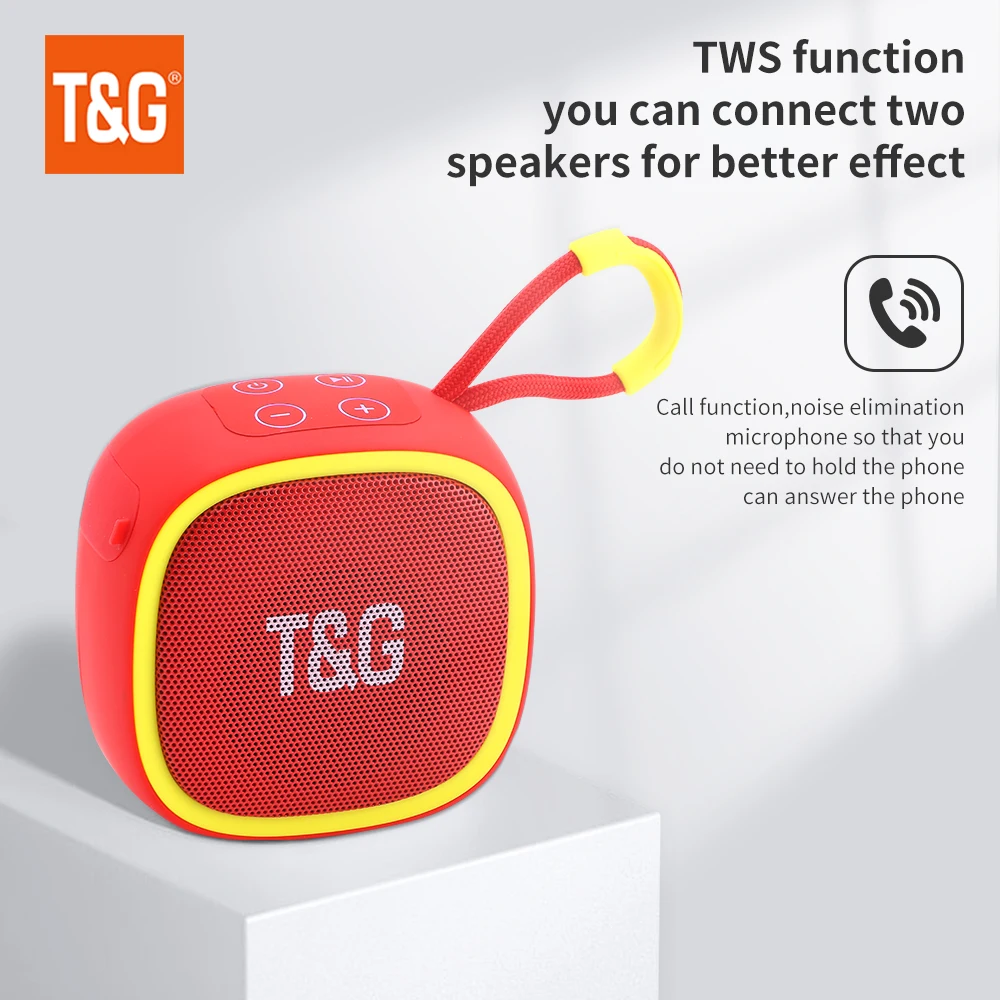 Mini Alto-falante Poderoso sem Fio Tws Bluetooth 5.3 Caixa de Som Alto-falante Hifi Suporte tf Cartão de Rádio Original Tg659 - Image 5