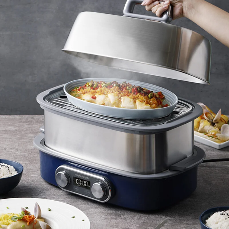 MORPHY RICHARDS MR1168 Electric Steamer Multifunctional 304 Stainless Steel Steam Pot 12H Appointment Large Capacity For Home