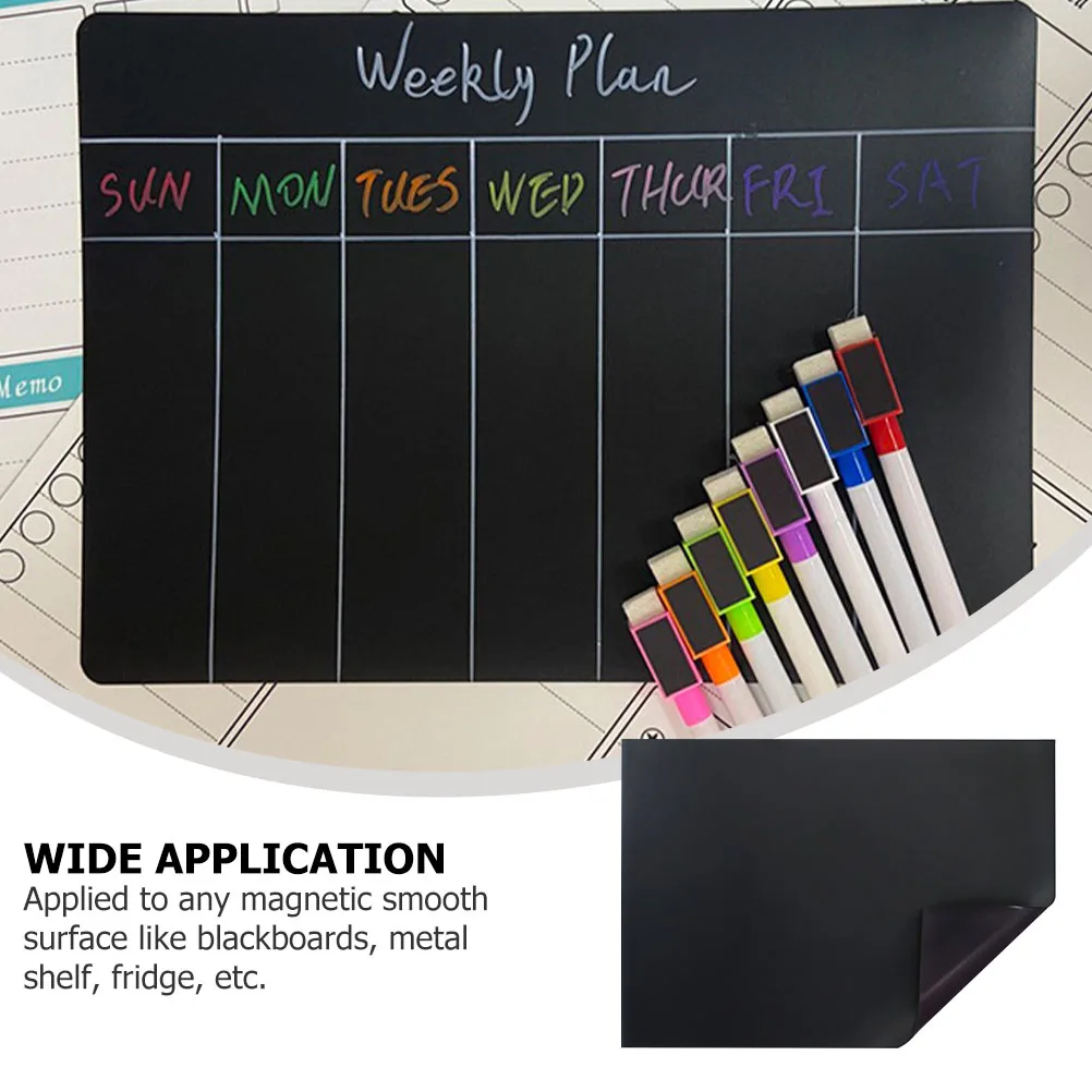 Blackboard Stickers Fridge Magnet Chalkboard Dry Erase Magnetic Blackboard Kitchen Fridge Sticker for Frige Mini Chalkboard Planner Message Board