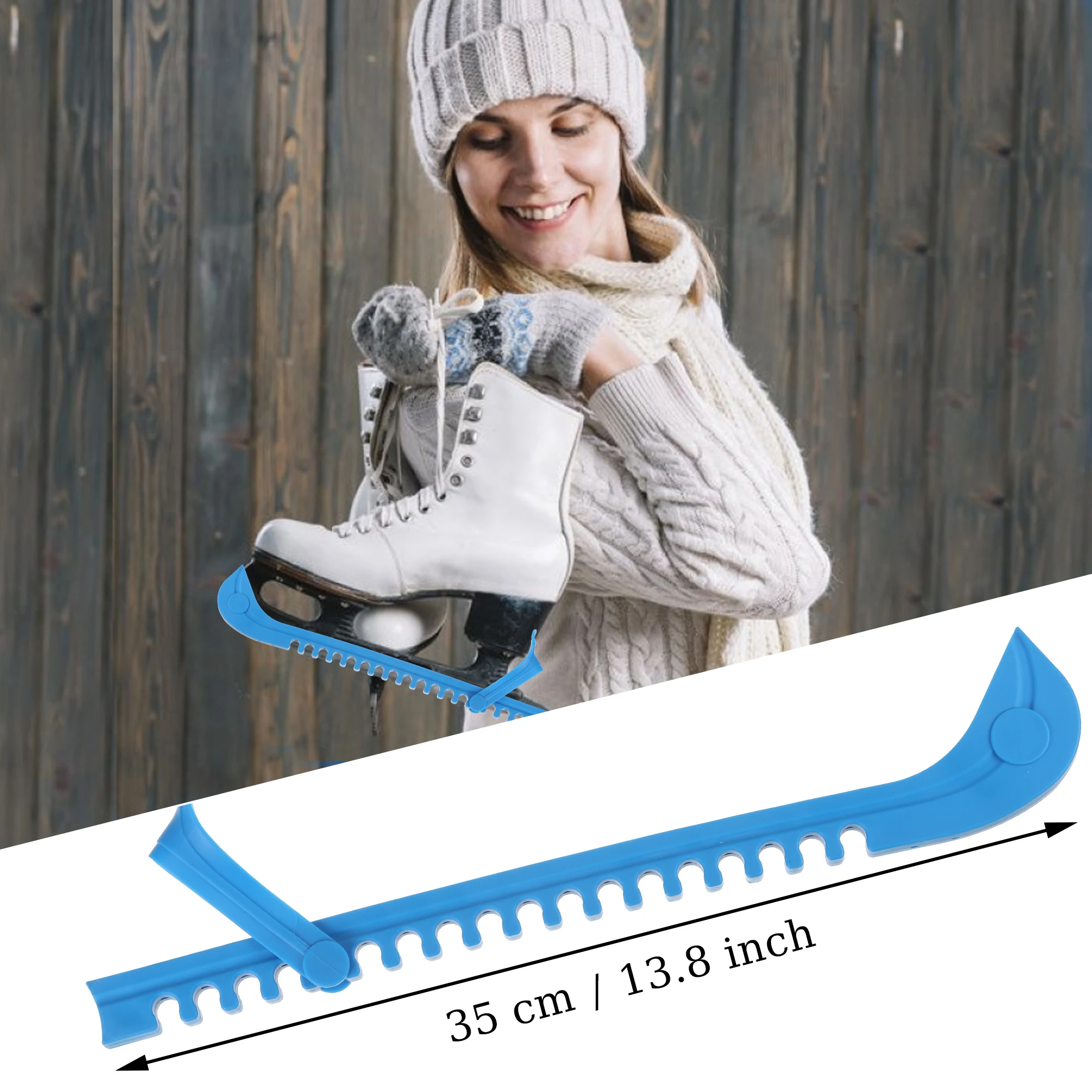 Universal Ice Skating Shoes Blade Ice Skate Hockey Skates Adjustable Protective Portable Skate Blade Accessories 2pcs