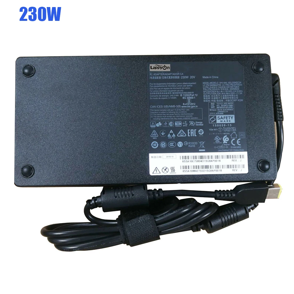 

230W AC Adapter for Lenovo Legion Y540 Y545 Y740 Y730 Y900K Y910 Notebook Laptop Charger