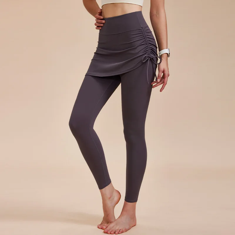 Yoga pants for women with naked feeling, covering buttocks, high waist, lifting buttocks, dance pants, sports and fitness pants