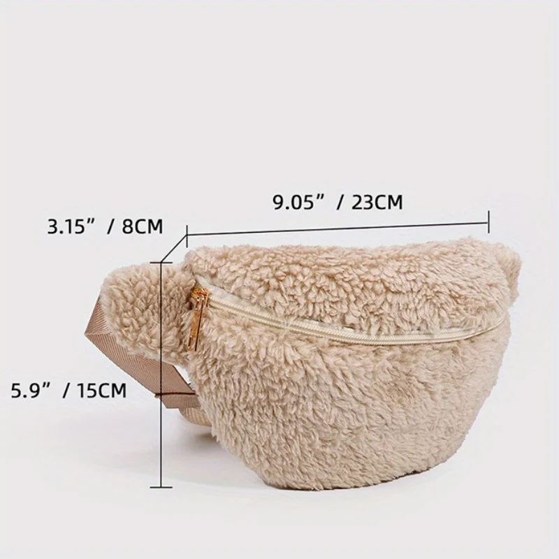 Winter Waist Bag - Crossbody Bag - Plush Commuter Bag