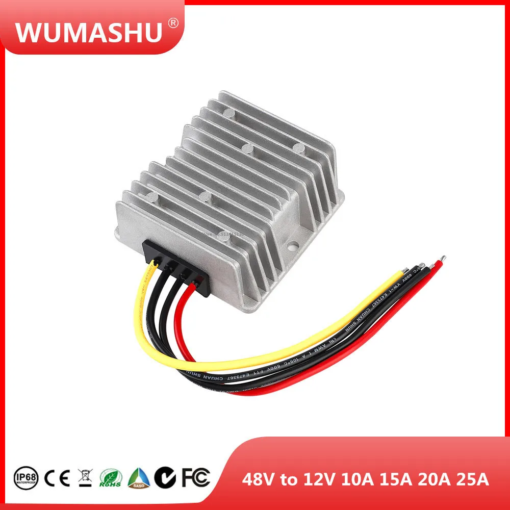 48V to 12V 10A 15A 20A 25A DC DC Converter Transformer Voltage Regulator Step Down Buck Module Power Supply for LED Car Solar dc to dc step up 3 5 5v to 12v1a converter adjustable voltage regulator power modules boost module booster 5v 8v 9v 12v