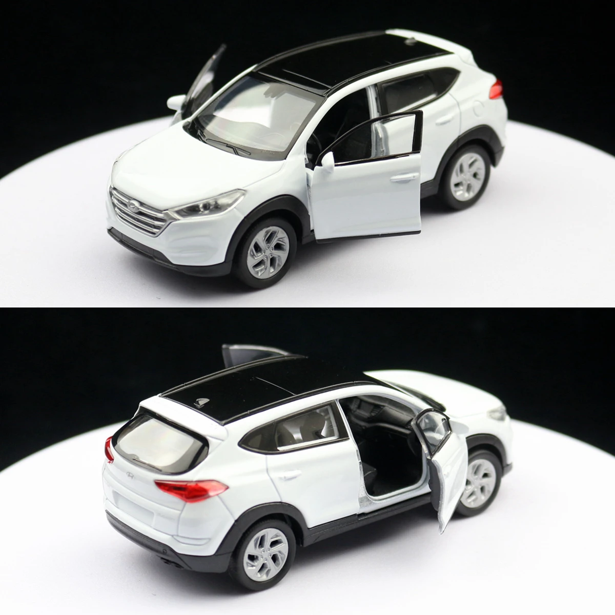 1/36 Hyundai Tucson SUV Toy Car Model Welly Diecast Alloy Vehicle Miniature Pull Back Collection Gift For Children Boys Kid 2