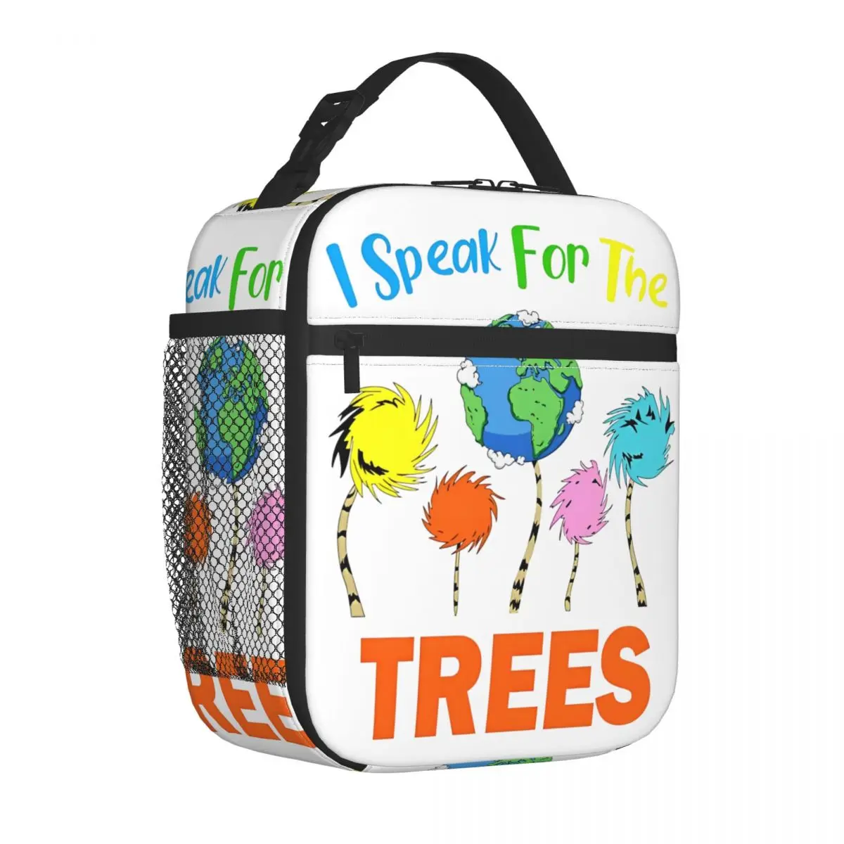 I Dr The Trees Speak For Seuss Insulated Lunch Bag Reading Day America March 2 Food Container Portable Thermal Cooler Bento Box