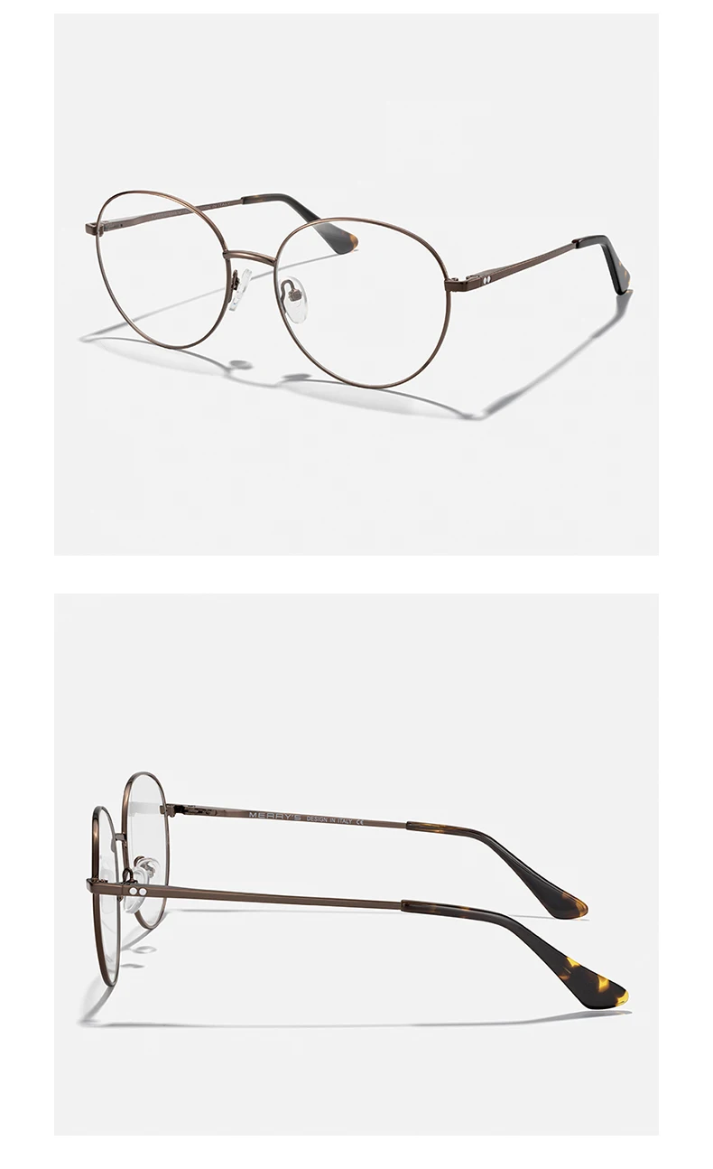 MERRYS DESIGN Retro Frauen Runde Brille Rahmen Männer Ultraleicht Brillen Vintage Brillen Optische Rahmen S2465 – Detail 18