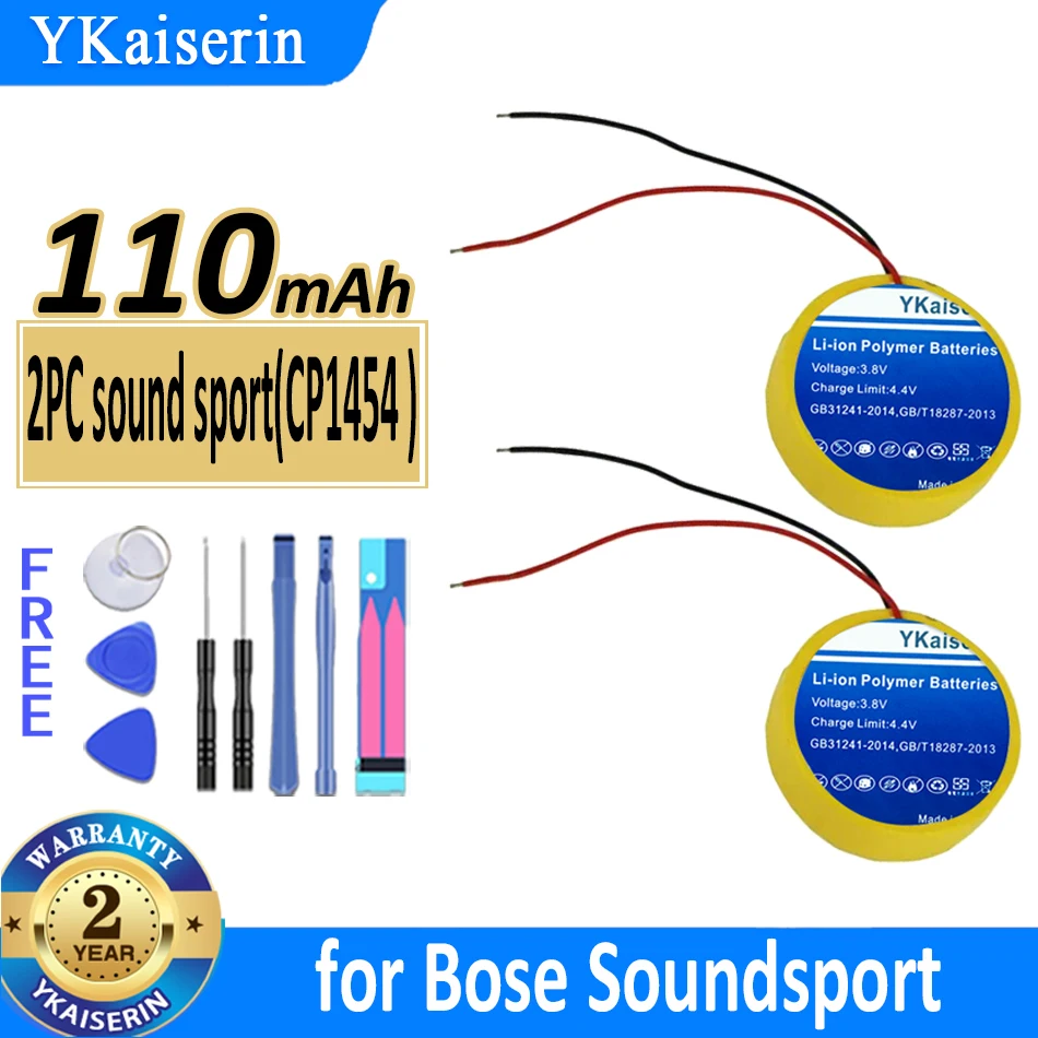 110Mah Ykaiserin Batteria Sound Sport (Cp1454) Per Bose Soundsport Auricolare Bluetooth Wireless Bateria